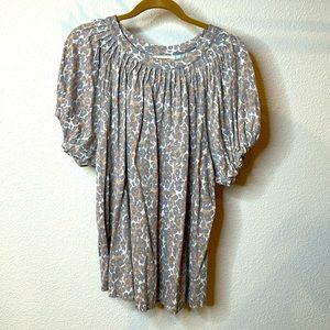 Maeve x Anthropologie Linen Animal Print Top 1X